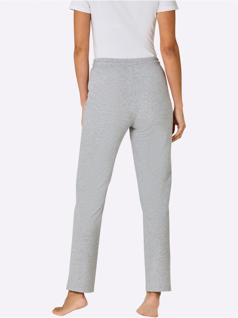 Pantalon Matière Sweat - Taille Courte - Witt Gris chiné - Kiabi