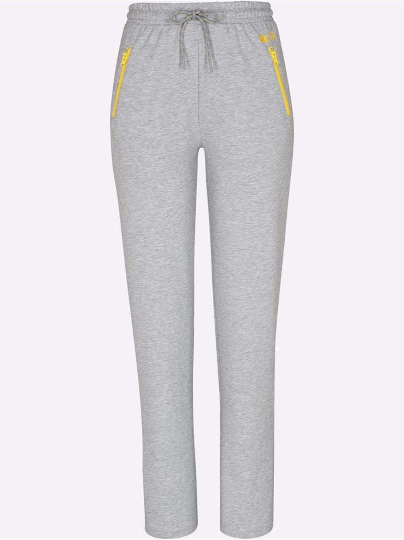 Pantalon Matière Sweat - Taille Courte - Witt Gris chiné - Kiabi