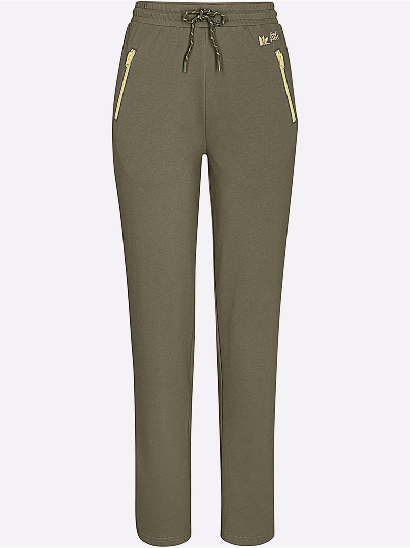 Pantalon Matière Sweat - Taille Courte - Witt Kaki - Kiabi