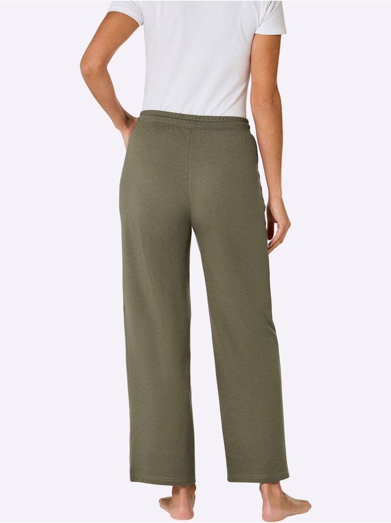 Pantalon Matière Sweat - Taille Courte - Witt Kaki - Kiabi