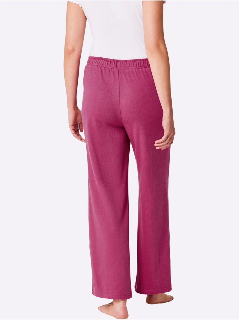 Pantalon Matière Sweat - Taille Courte - Witt Magenta - Kiabi