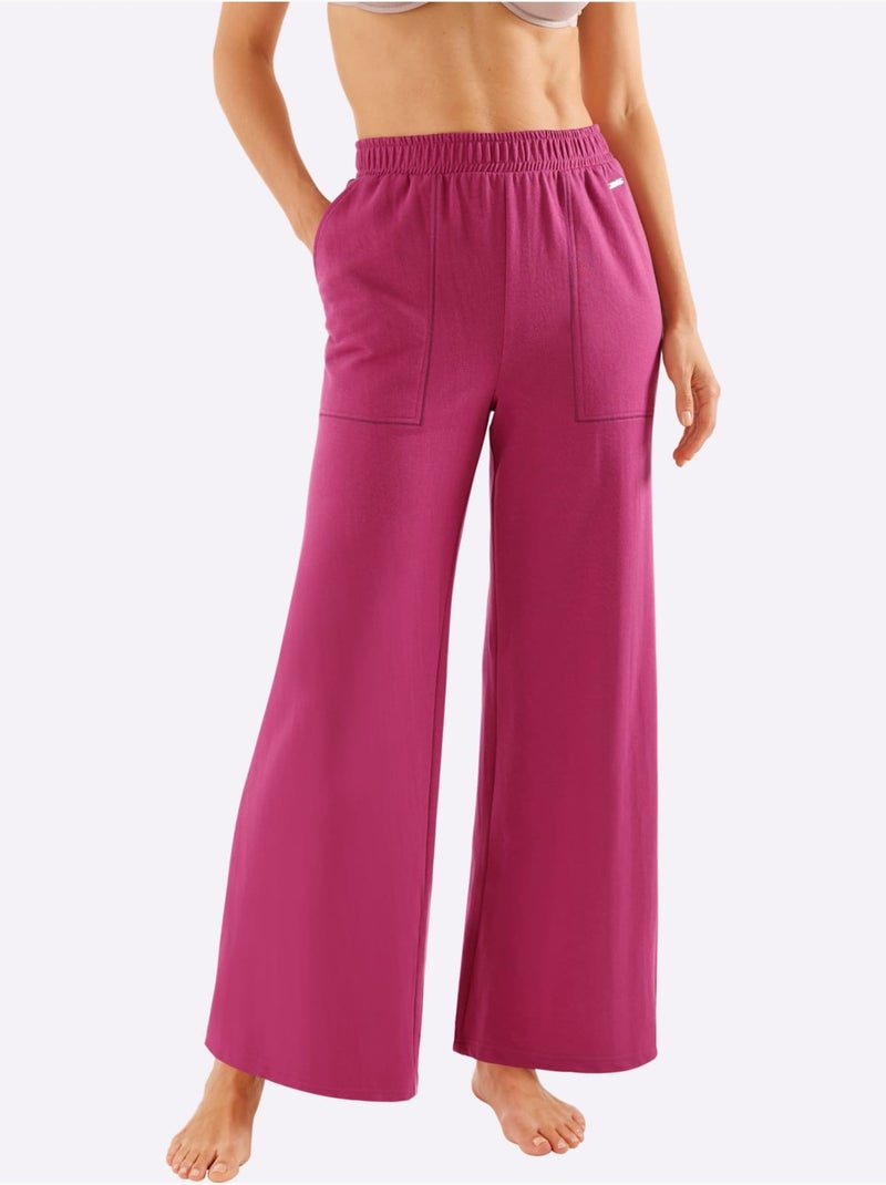 Pantalon Matière Sweat - Taille Courte - Witt Magenta - Kiabi