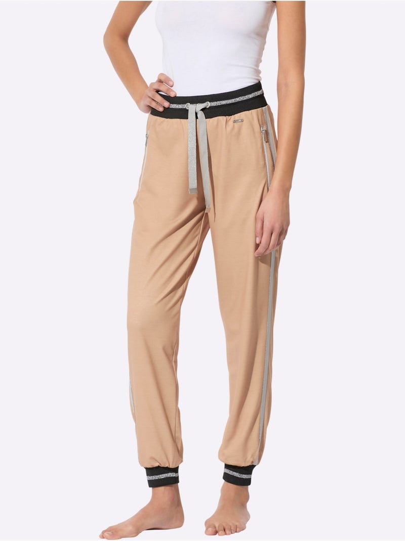 Pantalon Matière Sweat - Taille Courte - Witt Marron - Kiabi