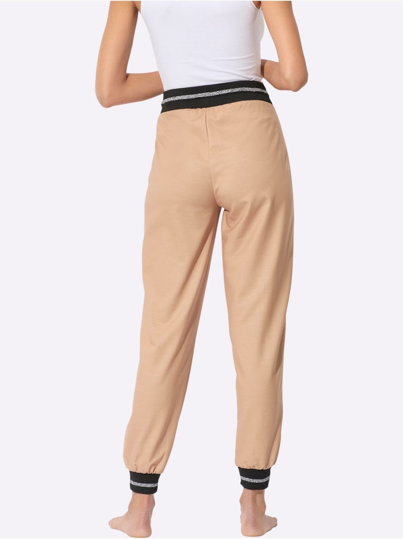 Pantalon Matière Sweat - Taille Courte - Witt Marron - Kiabi