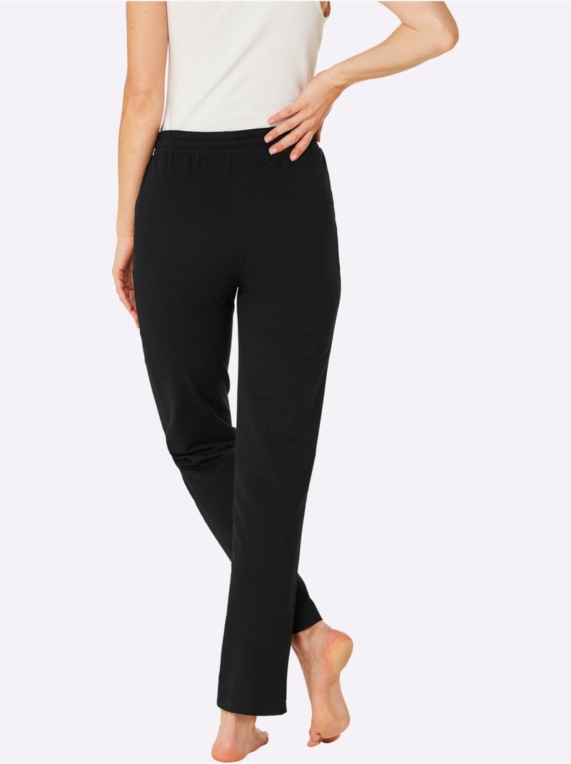 Pantalon Matière Sweat - Taille Courte - Witt Noir - Kiabi