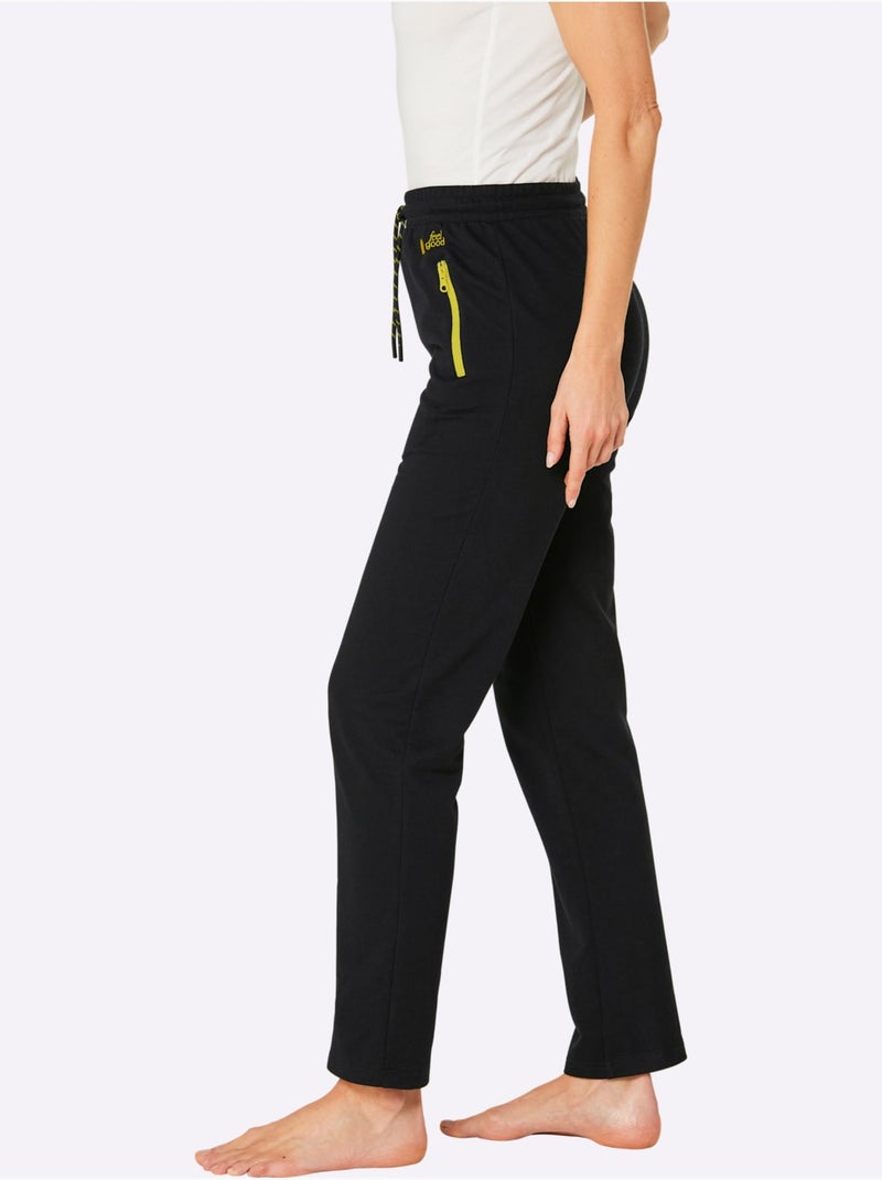 Pantalon Matière Sweat - Taille Courte - Witt Noir - Kiabi