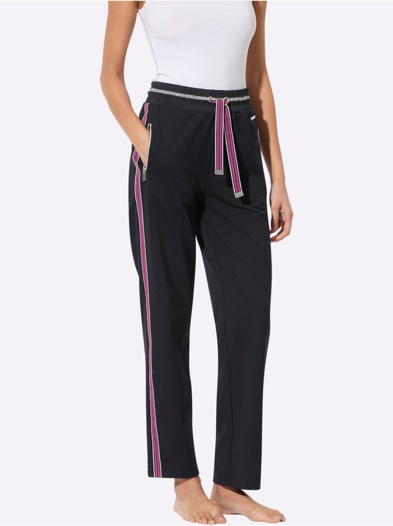 Pantalon Matière Sweat - Taille Courte - Witt Noir - Kiabi