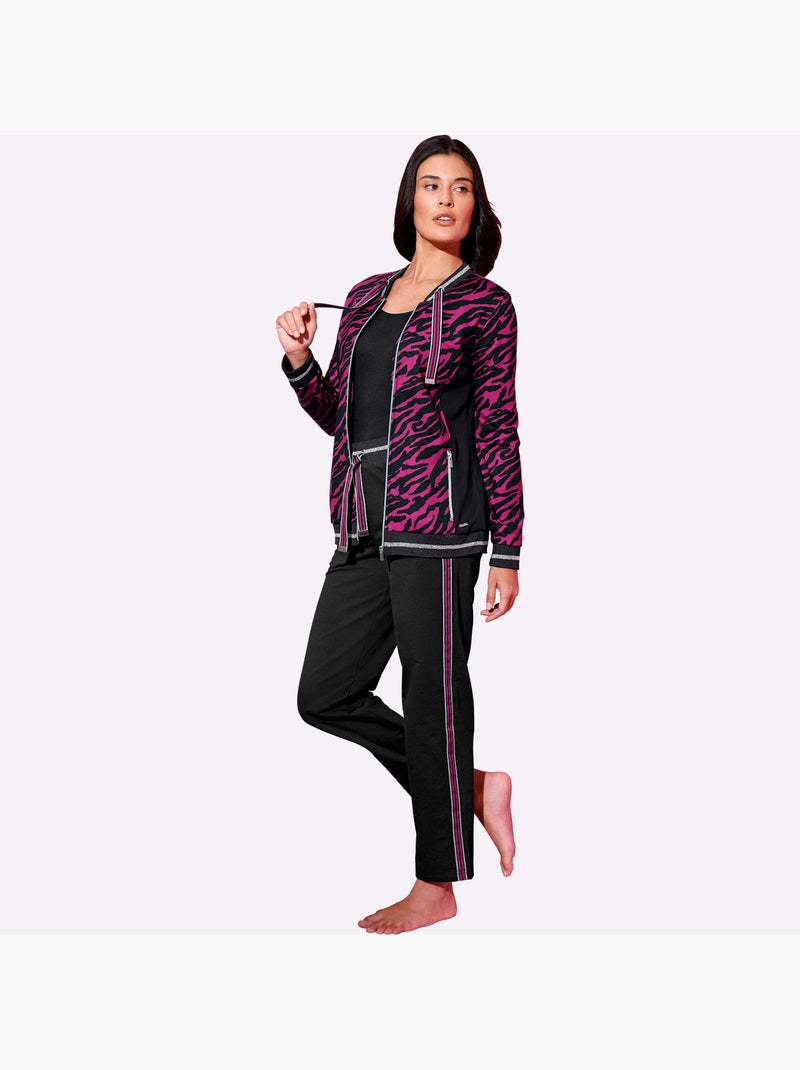 Pantalon Matière Sweat - Taille Courte - Witt Noir - Kiabi