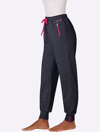 Pantalon confortable avec ceinture élastique et glissières contrastées - taille standard - witt