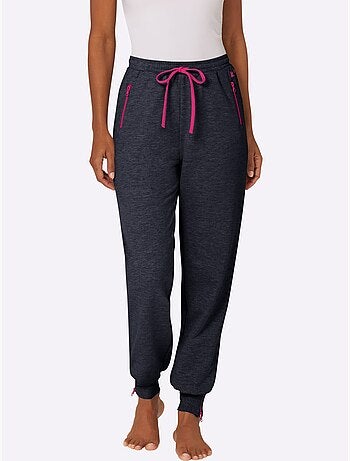 Pantalon confortable avec ceinture élastique et glissières contrastées - taille standard - witt
