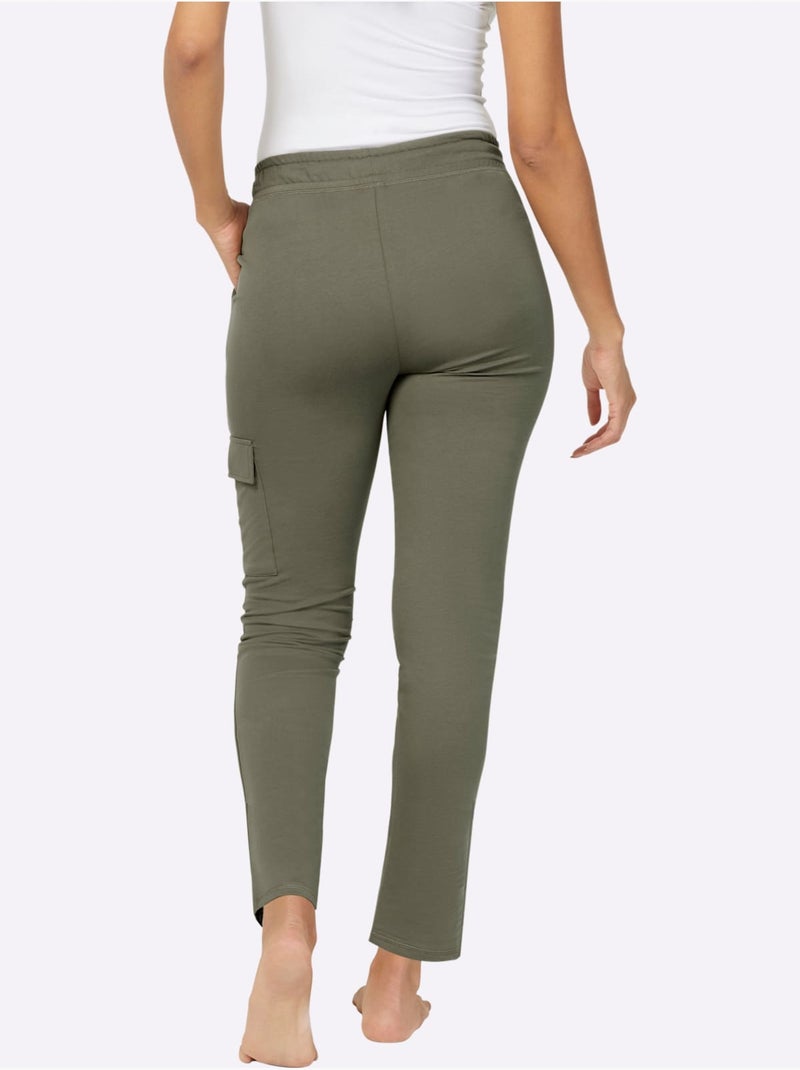 Pantalon Matière Sweat - Taille Standard - Witt Kaki - Kiabi