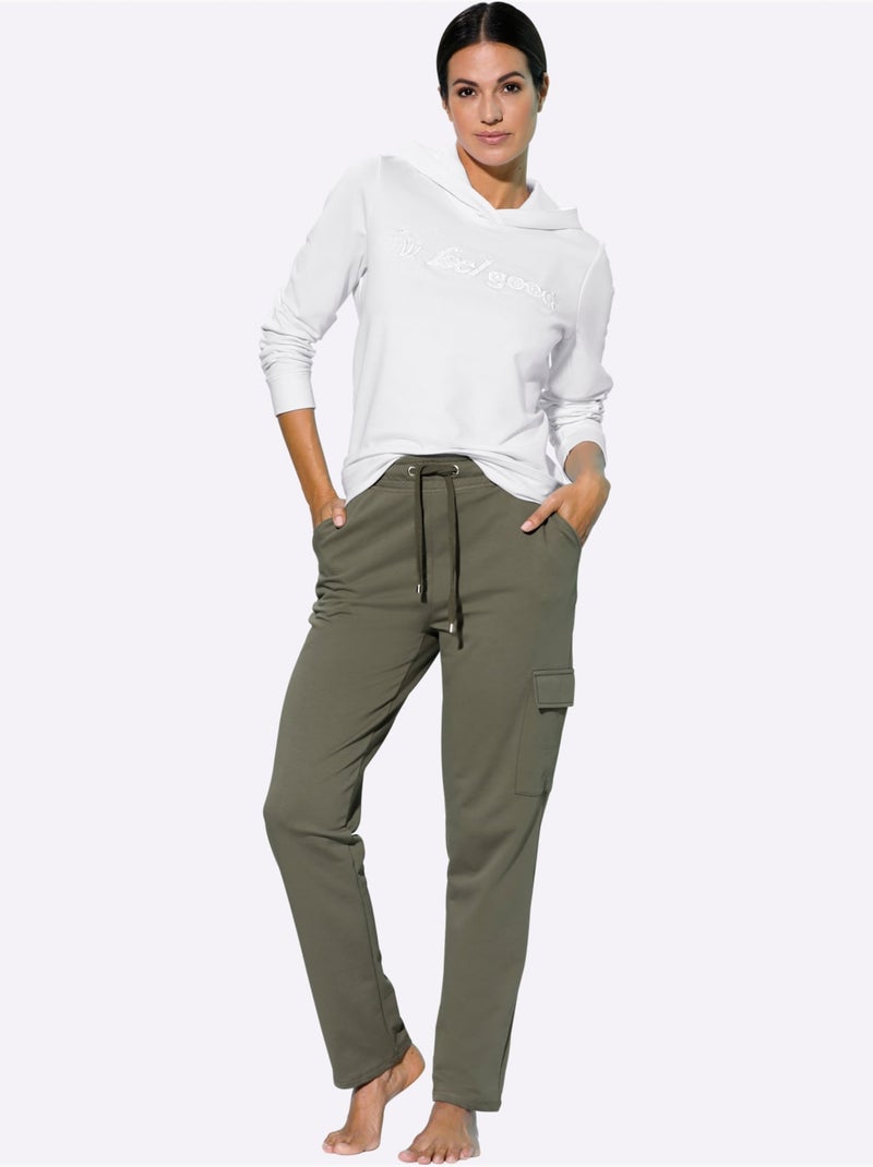Pantalon Matière Sweat - Taille Standard - Witt Kaki - Kiabi