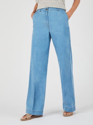 Pantalon mélange fibres Lyocell Tencel(TM) - Damart
