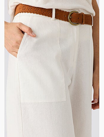 Pantalon mélange lin et coton - Damart