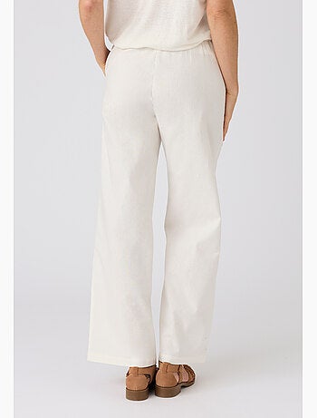 Pantalon mélange lin et coton - Damart