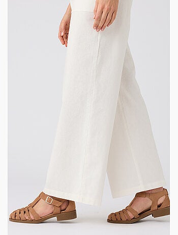 Pantalon mélange lin et coton - Damart