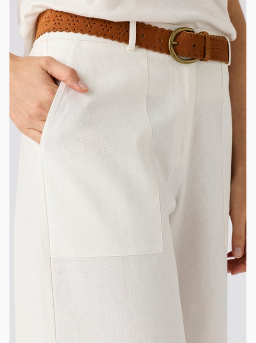 Pantalon mélange lin et coton - Damart - Kiabi