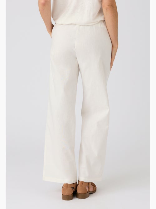 Pantalon mélange lin et coton - Damart - Kiabi