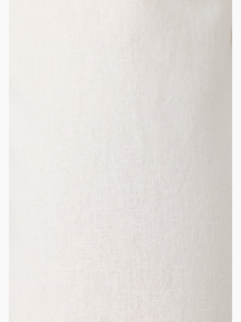 Pantalon mélange lin et coton - Damart Blanc - Kiabi