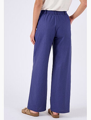Pantalon mélange lin et coton - Damart