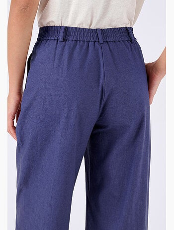 Pantalon mélange lin et coton - Damart
