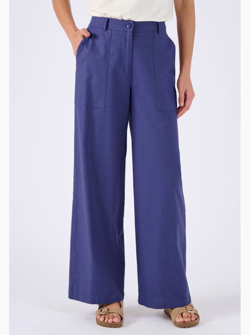 Pantalon mélange lin et coton - Damart - Kiabi