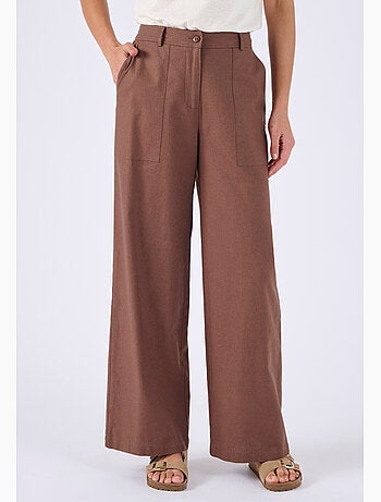 Pantalon mélange lin et coton - Damart