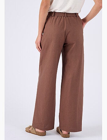 Pantalon mélange lin et coton - Damart