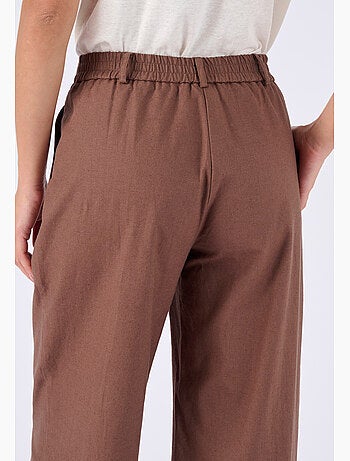 Pantalon mélange lin et coton - Damart