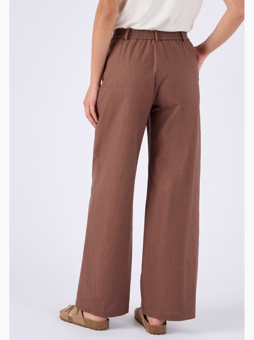 Pantalon mélange lin et coton - Damart - Kiabi