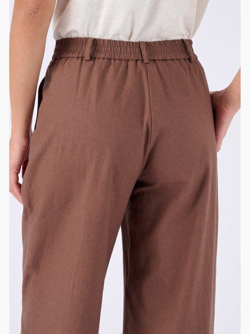 Pantalon mélange lin et coton - Damart - Kiabi