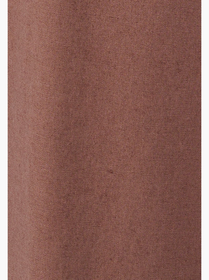 Pantalon mélange lin et coton - Damart Marron - Kiabi