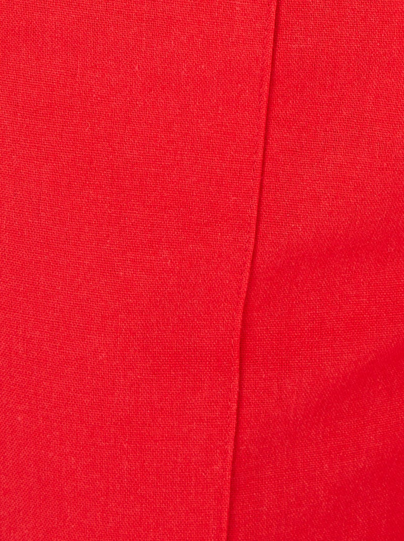 Pantalon mélange lin et coton - Damart Rouge - Kiabi