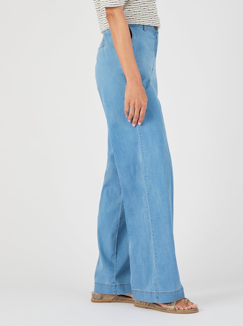 Pantalon mélange Lyocell Tencel(TM) - Damart Bleu clair - Kiabi
