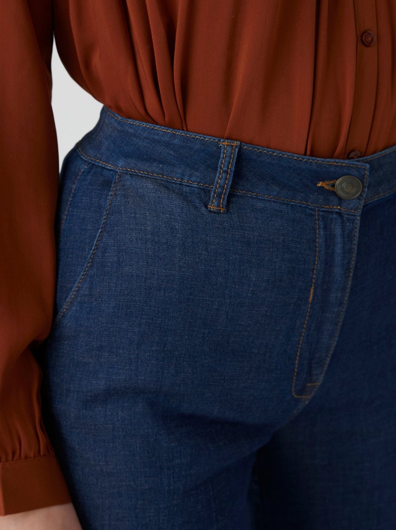 Pantalon mélange Lyocell Tencel(TM) - Damart Bleu denim - Kiabi