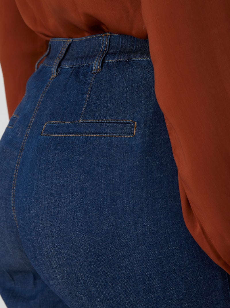 Pantalon mélange Lyocell Tencel(TM) - Damart Bleu denim - Kiabi