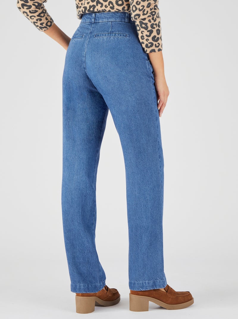 Pantalon mélange Lyocell Tencel(TM) et viscose - Damart Bleu denim - Kiabi