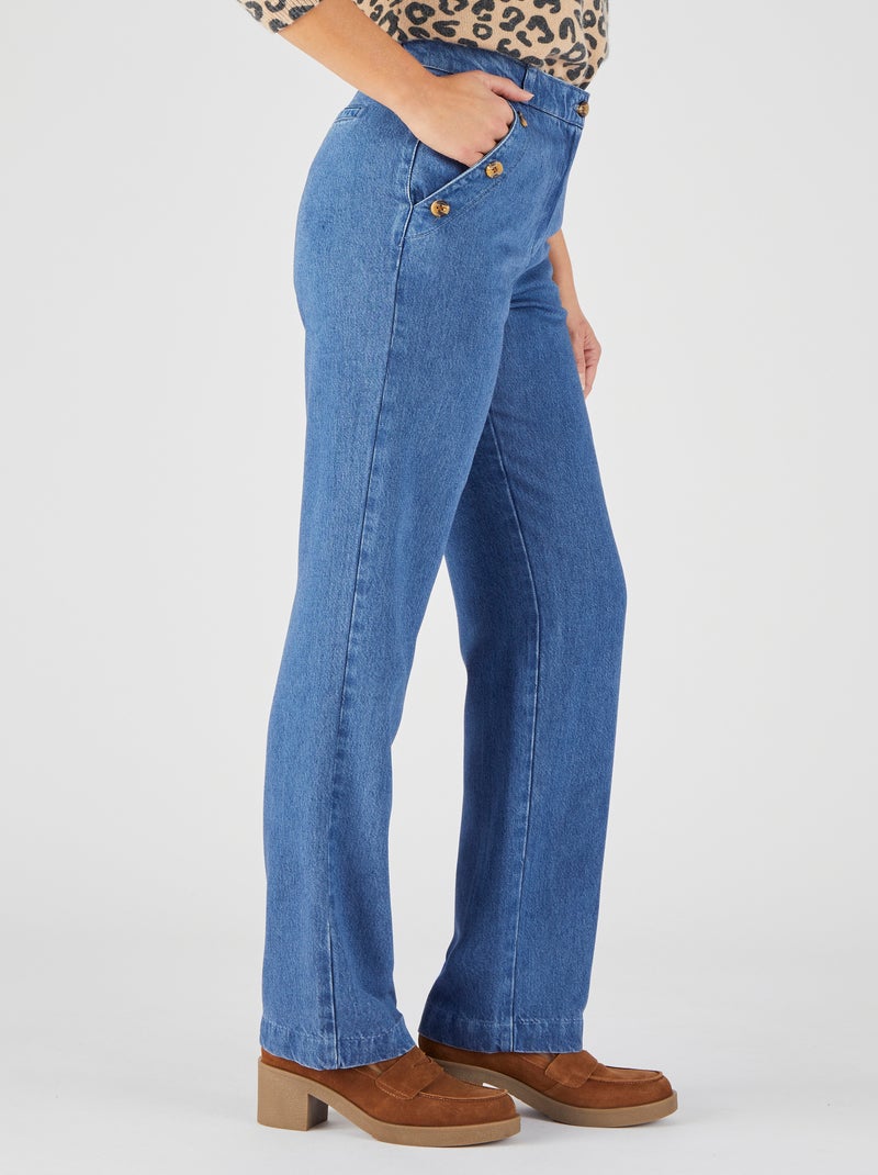 Pantalon mélange Lyocell Tencel(TM) et viscose - Damart Bleu denim - Kiabi