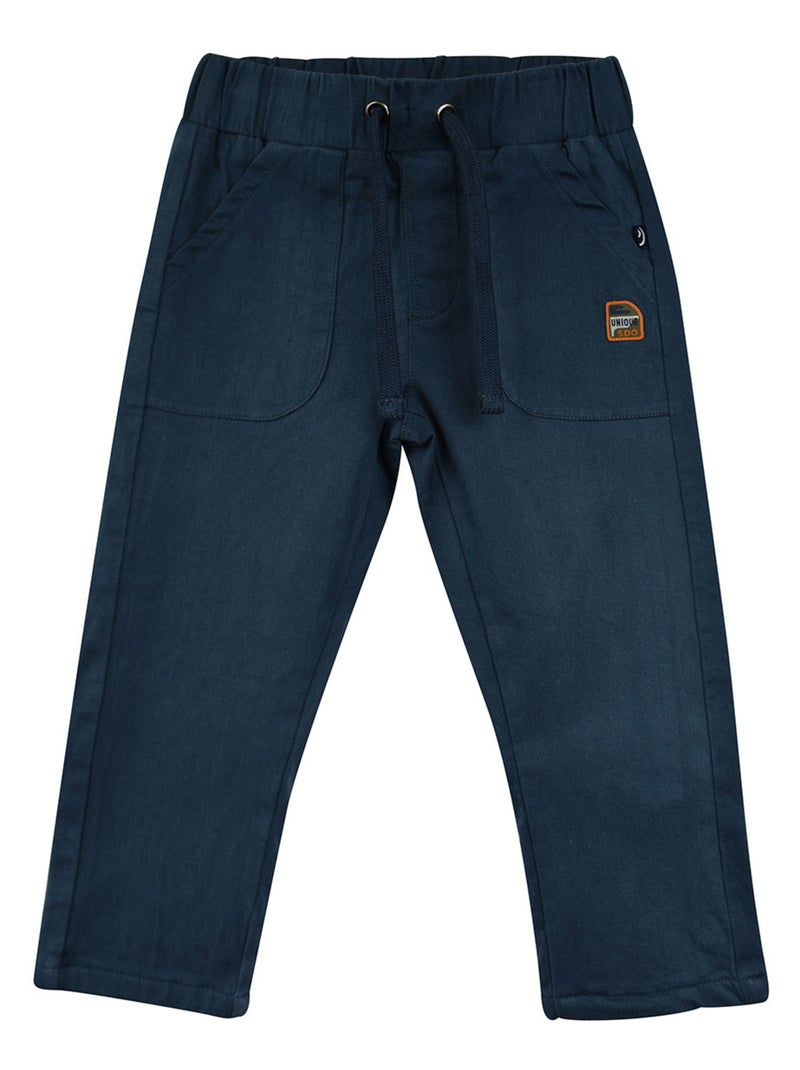 PANTALON MIGUEL TWILL ENFANT Bleu - Kiabi