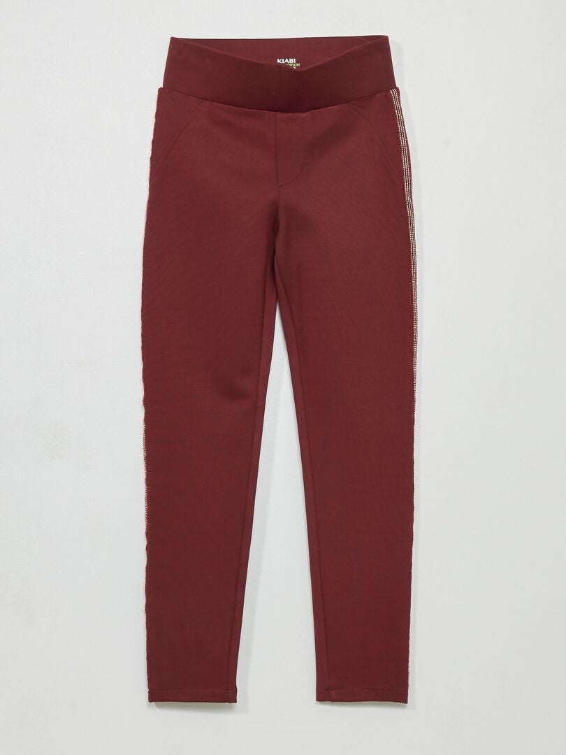 Pantalon milano à strass rouge - Kiabi