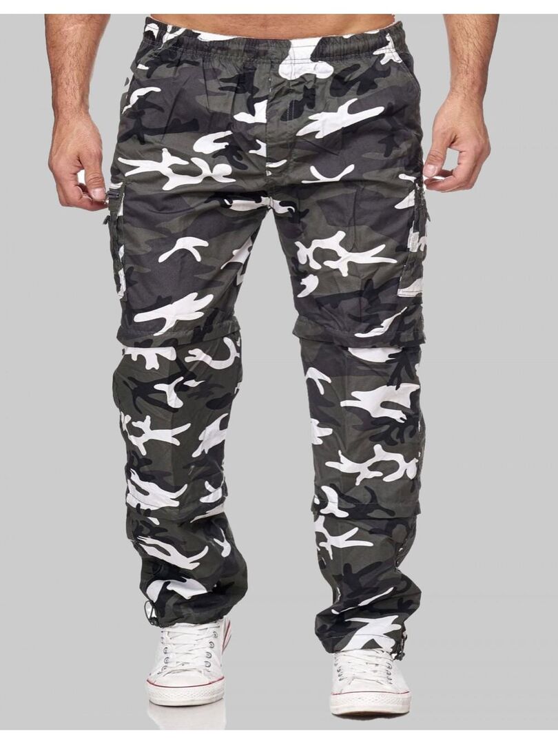 Pantalon Militaire Kebello Gris - Kiabi