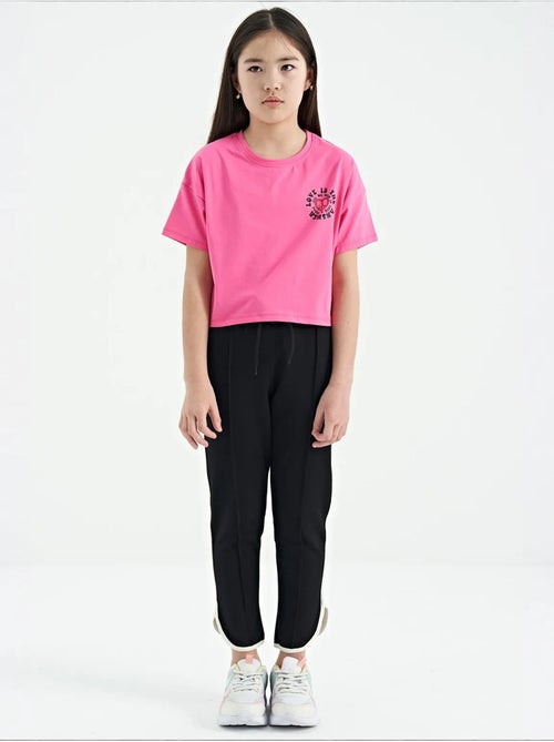 Pantalon mixte jeune en mélange de coton tommy - Kiabi Pantalon mixte jeune en mélange de coton tommy - Kiabi