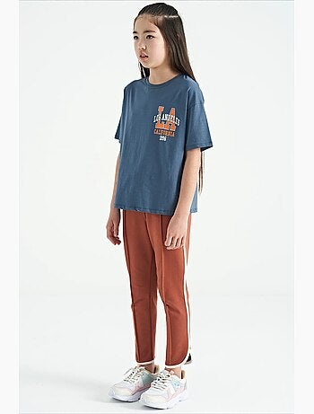 Pantalon mixte jeune en mélange de coton tommy