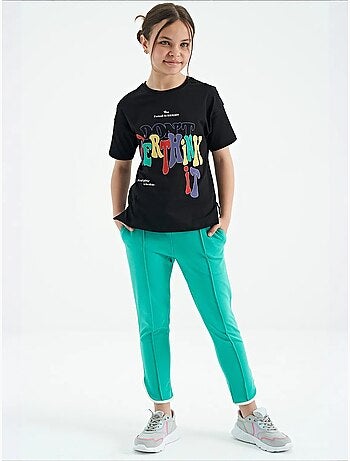 Pantalon mixte jeune en mélange de coton tommy
