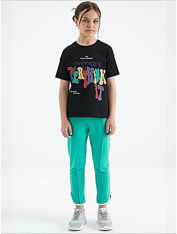 Pantalon mixte jeune en mélange de coton tommy