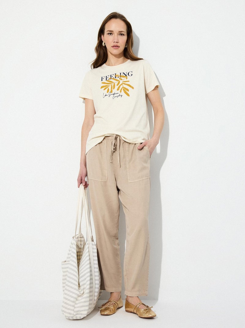 Pantalon  MO Fashion Beige - Kiabi
