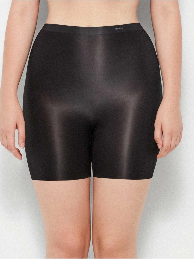 Pantalon modelant avec finitions thermofusées et coupe laser Noir - Kiabi