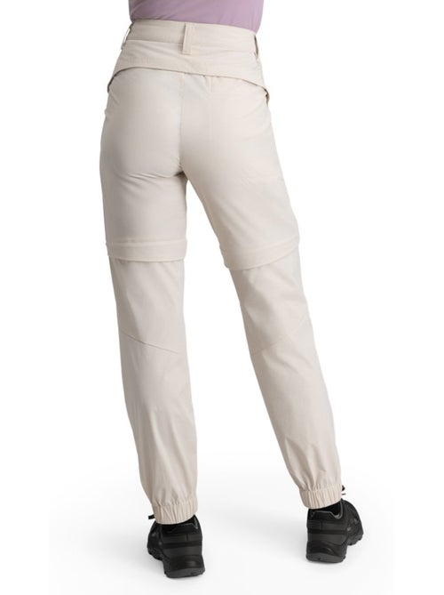 Pantalon modulable randonnée femme randonnée femme mistral sand - Kiabi