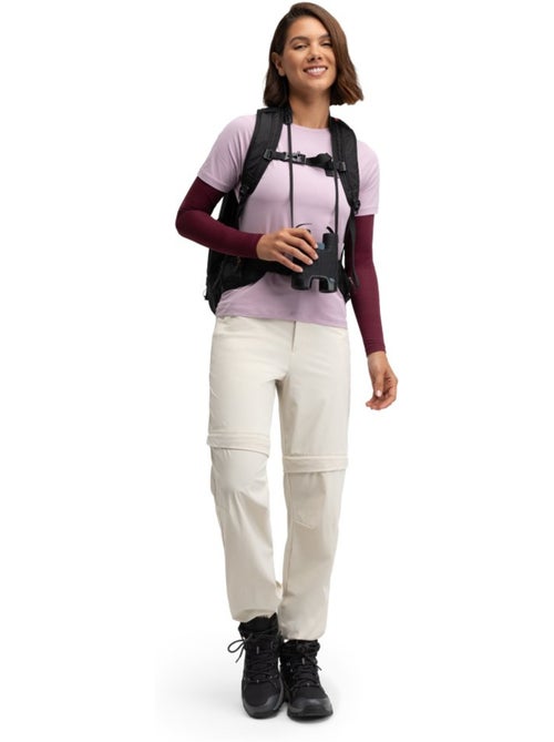 Pantalon modulable randonnée femme randonnée femme mistral sand - Kiabi