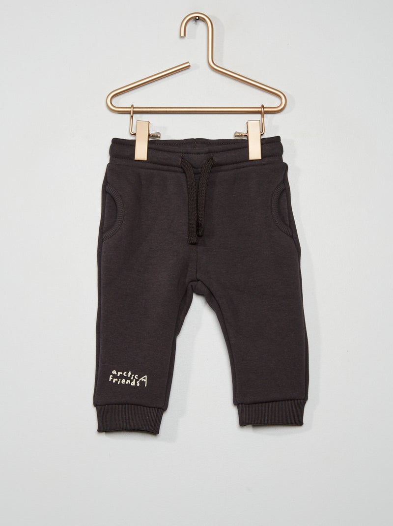 Pantalon molleton anthracite - Kiabi